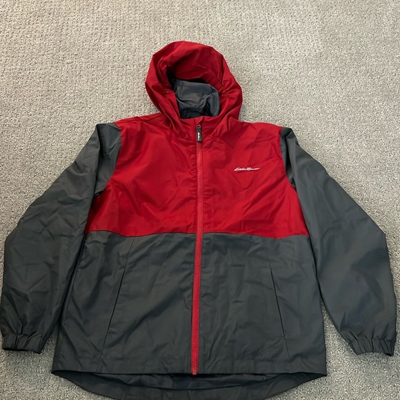 Boys large red and gray Eddie Bauer jacket - Picture 1 of 6